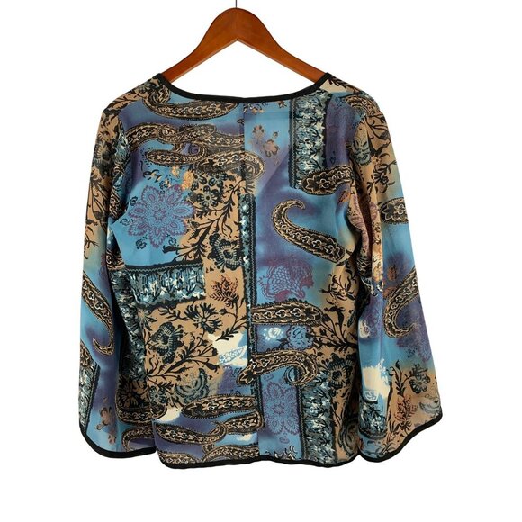 Violet & Claire Womens Multicolor Printed Blouse Size M - Picture 2 of 5